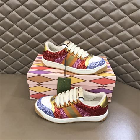 Gucci Lovelight Screener sneaker with glitter